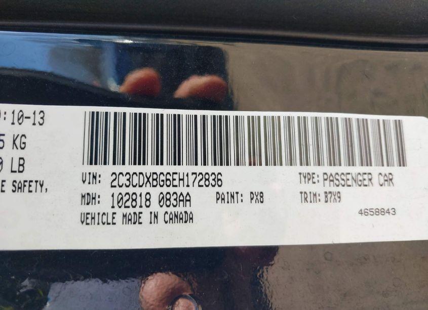 Photo 9 of 2014 Dodge Charger SE (VIN 2C3CDXBG6EH172836)