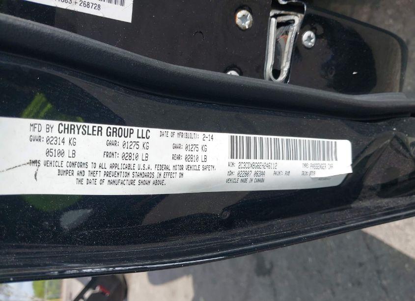 Photo 9 of 2014 Dodge Charger SE (VIN 2C3CDXBG6EH246112)