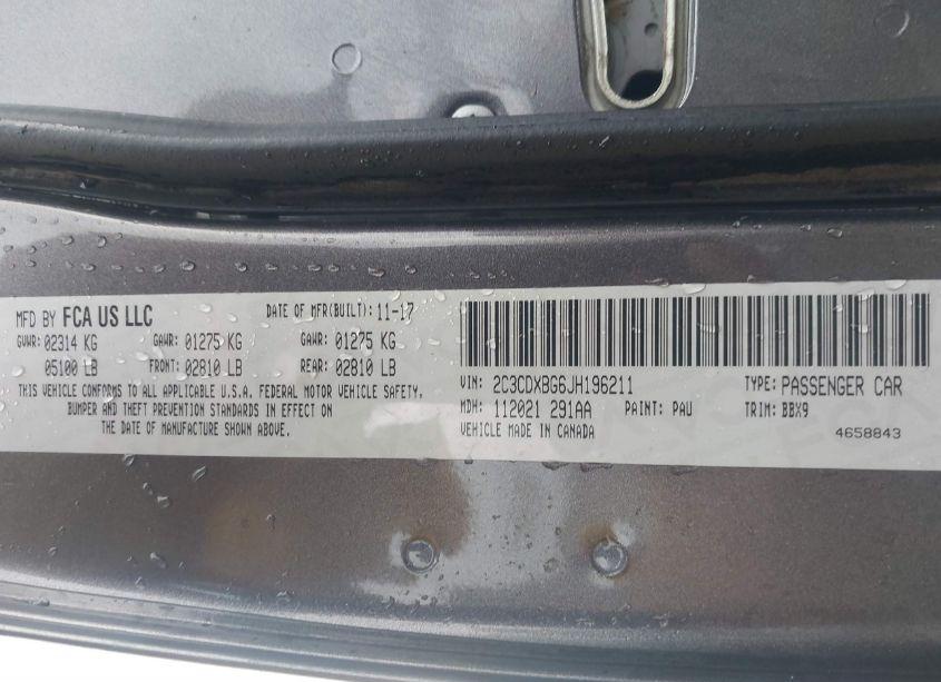 Photo 9 of 2018 Dodge Charger SXT RWD (VIN 2C3CDXBG6JH196211)