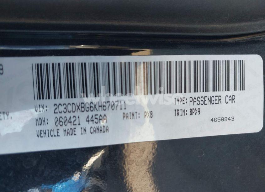 Photo 9 of 2019 Dodge Charger SXT RWD (VIN 2C3CDXBG6KH670711)