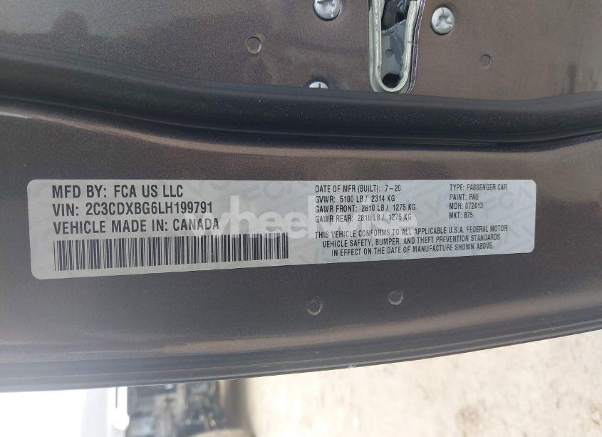 Photo 9 of 2020 Dodge Charger SXT RWD (VIN 2C3CDXBG6LH199791)