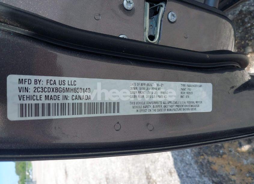 Photo 9 of 2021 Dodge Charger SXT RWD (VIN 2C3CDXBG6MH650140)