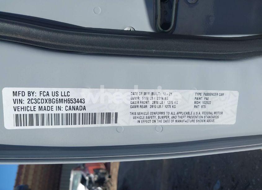 Photo 9 of 2021 Dodge Charger SXT RWD (VIN 2C3CDXBG6MH653443)