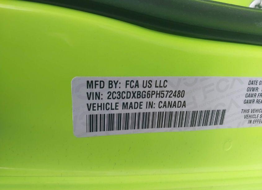 Photo 9 of 2023 Dodge Charger SXT (VIN 2C3CDXBG6PH572480)