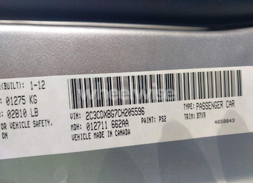 Photo 9 of 2012 Dodge Charger SE (VIN 2C3CDXBG7CH205596)