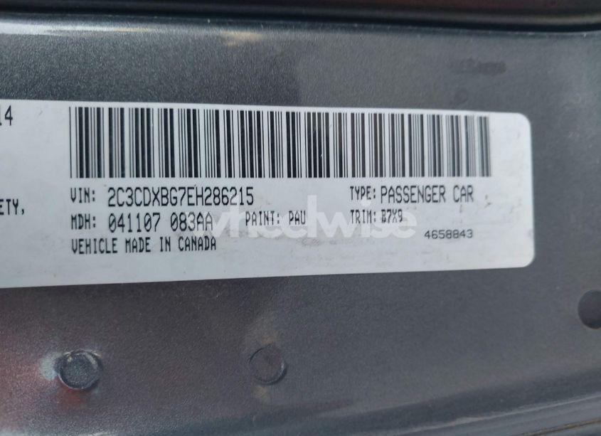 Photo 9 of 2014 Dodge Charger SE (VIN 2C3CDXBG7EH286215)