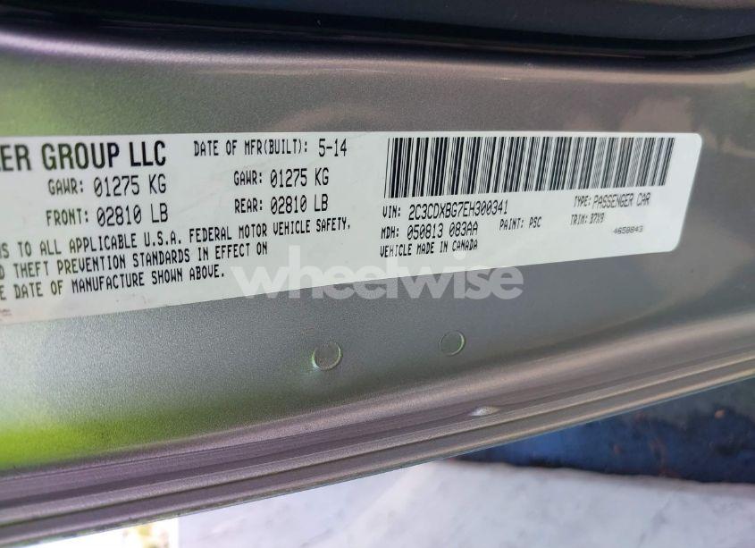 Photo 9 of 2014 Dodge Charger SE (VIN 2C3CDXBG7EH300341)