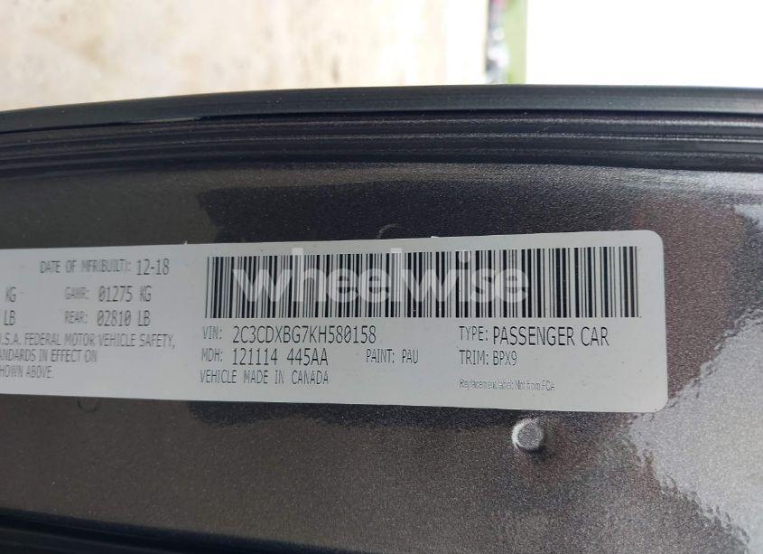 Photo 9 of 2019 Dodge Charger SXT RWD (VIN 2C3CDXBG7KH580158)