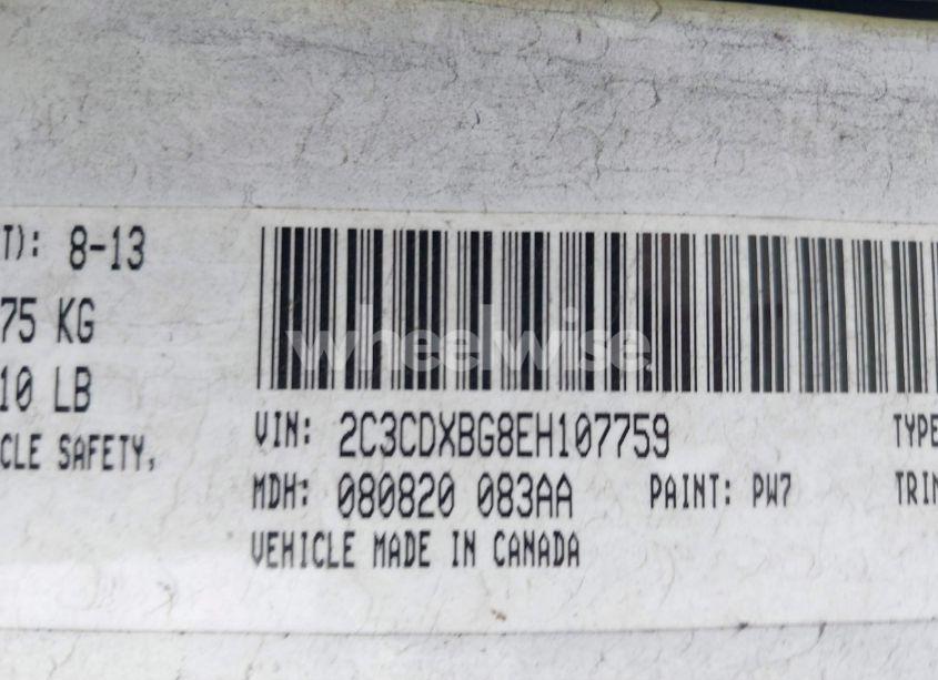 Photo 9 of 2014 Dodge Charger SE (VIN 2C3CDXBG8EH107759)