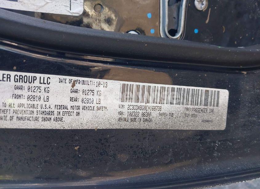 Photo 9 of 2014 Dodge Charger SE (VIN 2C3CDXBG8EH168738)