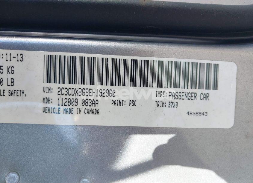 Photo 9 of 2014 Dodge Charger SE (VIN 2C3CDXBG8EH192960)