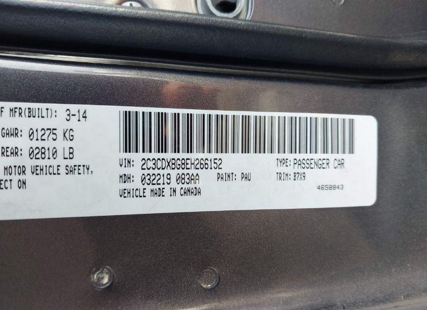 Photo 9 of 2014 Dodge Charger SE (VIN 2C3CDXBG8EH266152)