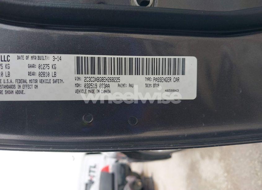 Photo 9 of 2014 Dodge Charger SE (VIN 2C3CDXBG8EH268225)