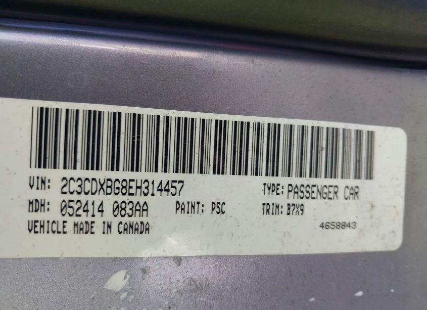 Photo 9 of 2014 Dodge Charger SE (VIN 2C3CDXBG8EH314457)