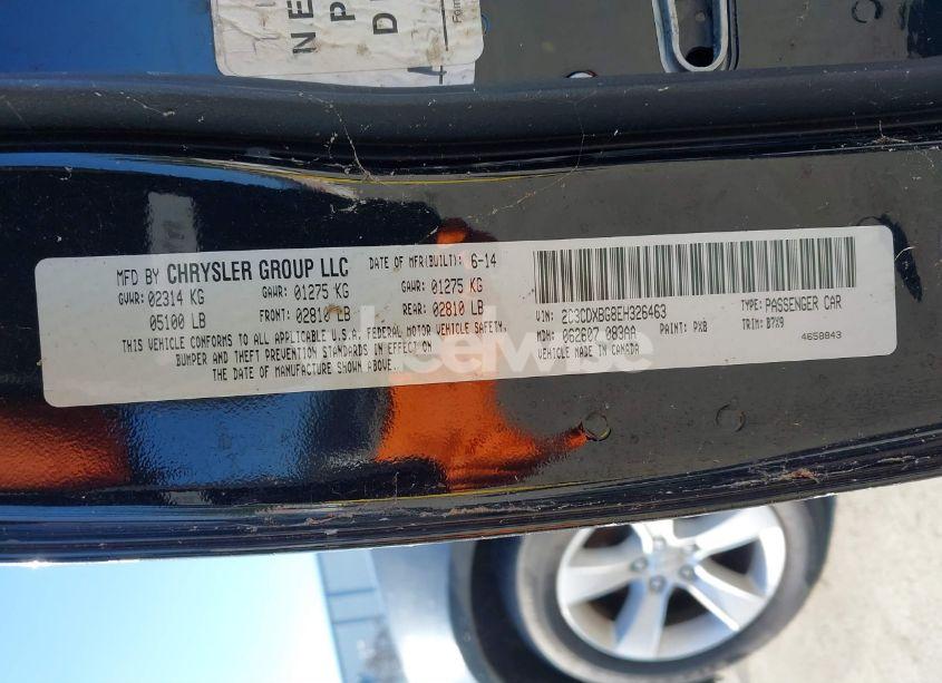 Photo 9 of 2014 Dodge Charger SE (VIN 2C3CDXBG8EH326463)