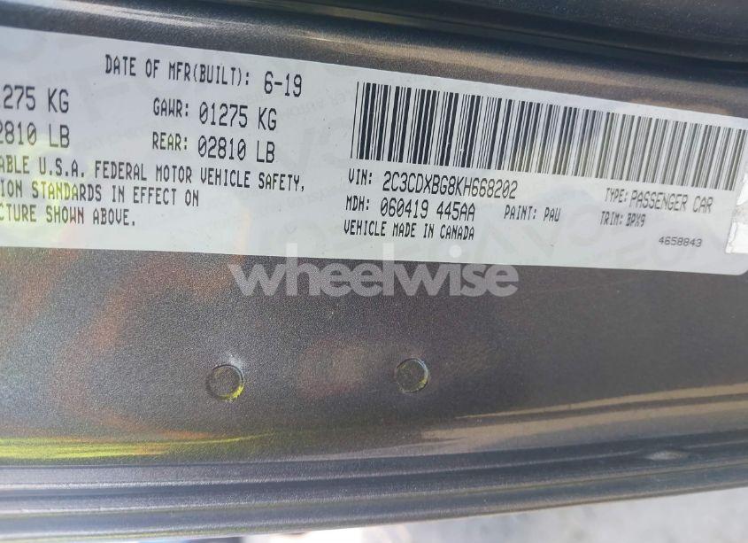 Photo 9 of 2019 Dodge Charger SXT RWD (VIN 2C3CDXBG8KH668202)