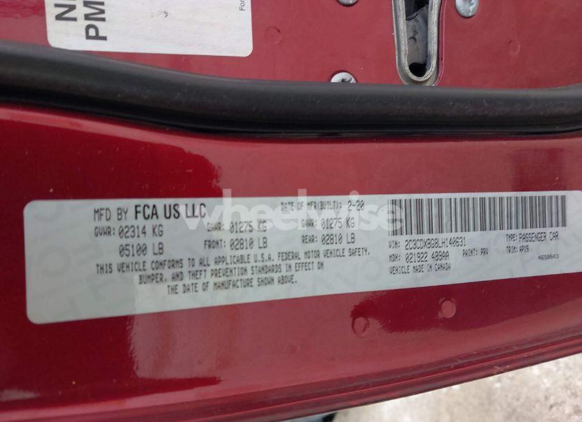 Photo 9 of 2020 Dodge Charger SXT RWD (VIN 2C3CDXBG8LH140631)