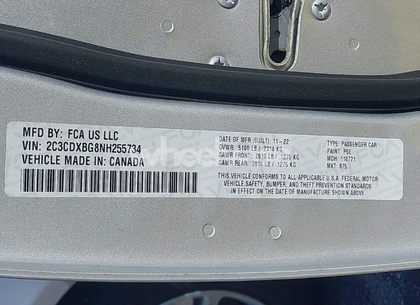 Photo 9 of 2022 Dodge Charger SXT RWD (VIN 2C3CDXBG8NH255734)