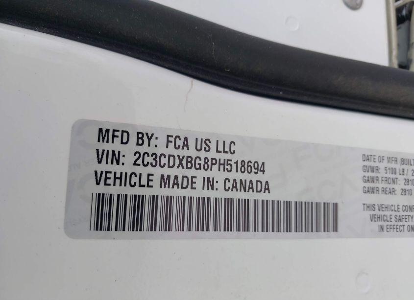 Photo 9 of 2023 Dodge Charger SXT (VIN 2C3CDXBG8PH518694)