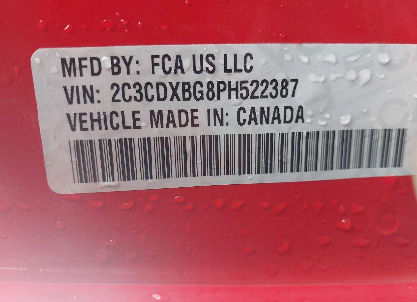 Photo 9 of 2023 Dodge Charger SXT (VIN 2C3CDXBG8PH522387)