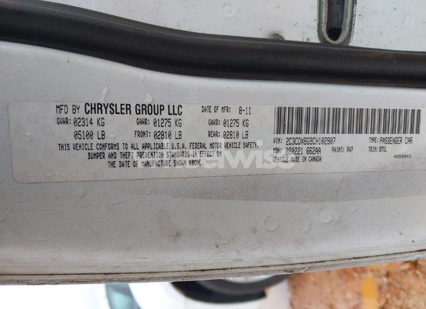 Photo 9 of 2012 Dodge Charger SE (VIN 2C3CDXBG9CH102907)