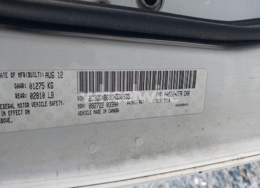 Photo 9 of 2013 Dodge Charger SE (VIN 2C3CDXBG9DH536939)