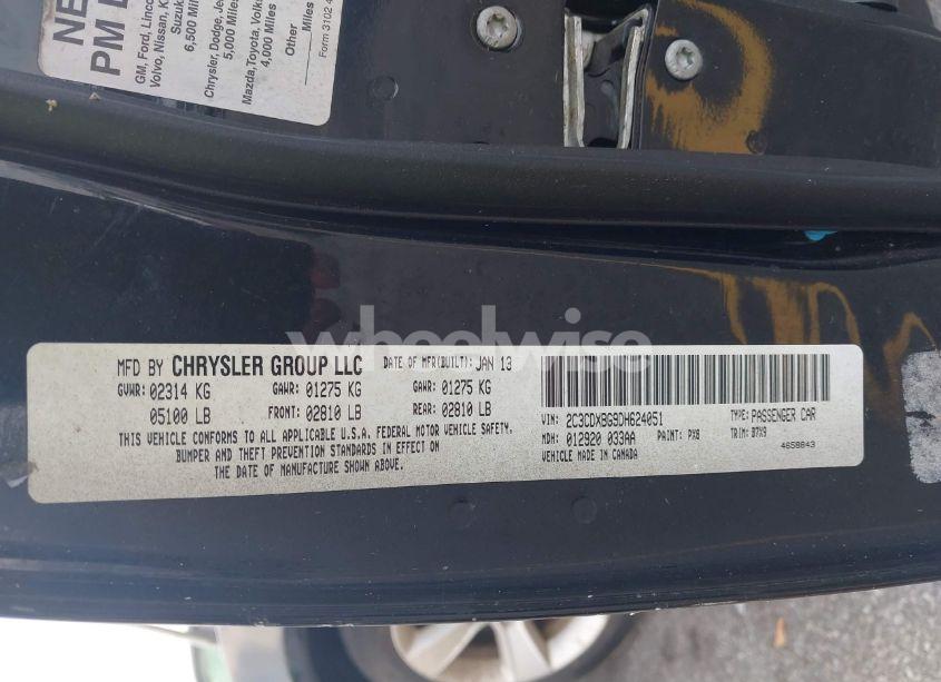 Photo 9 of 2013 Dodge Charger SE (VIN 2C3CDXBG9DH624051)