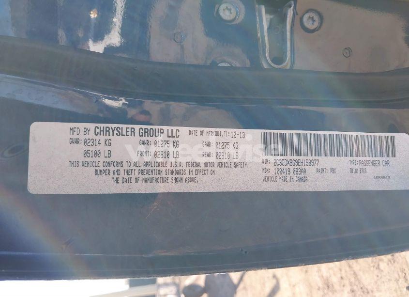 Photo 9 of 2014 Dodge Charger SE (VIN 2C3CDXBG9EH158977)