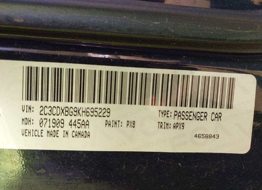 Photo 9 of 2019 Dodge Charger SXT RWD (VIN 2C3CDXBG9KH695229)