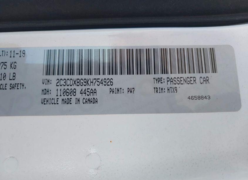 Photo 9 of 2019 Dodge Charger SXT RWD (VIN 2C3CDXBG9KH754926)