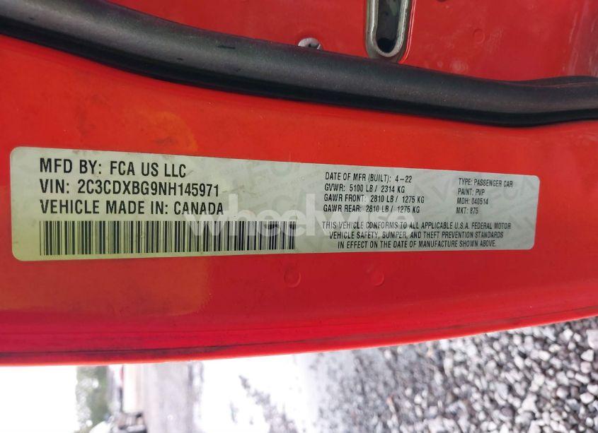 Photo 9 of 2022 Dodge Charger SXT RWD (VIN 2C3CDXBG9NH145971)