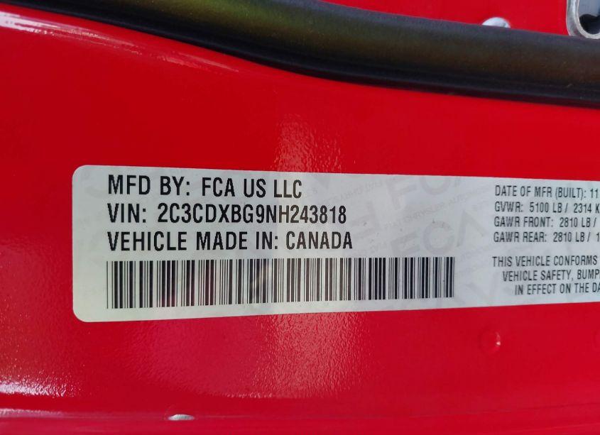 Photo 9 of 2022 Dodge Charger SXT RWD (VIN 2C3CDXBG9NH243818)