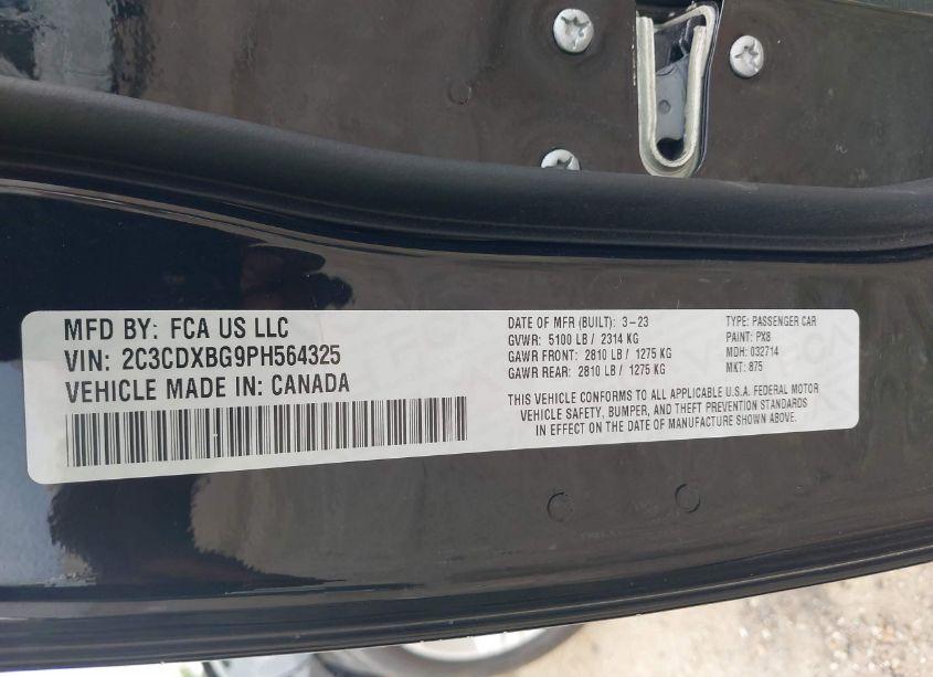 Photo 9 of 2023 Dodge Charger SXT (VIN 2C3CDXBG9PH564325)