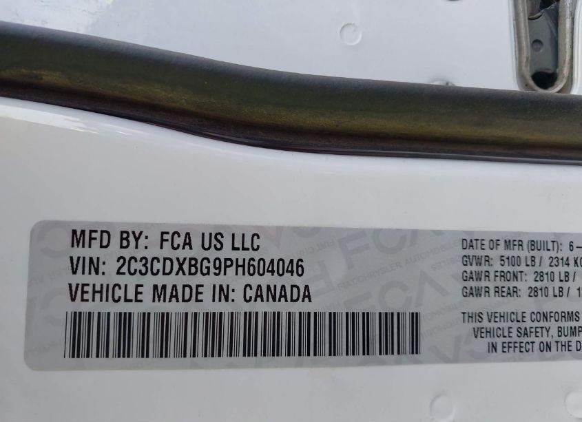 Photo 9 of 2023 Dodge Charger SXT (VIN 2C3CDXBG9PH604046)