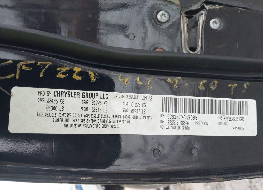 Photo 9 of 2013 Dodge Charger SE (VIN 2C3CDXBGXDH502458)