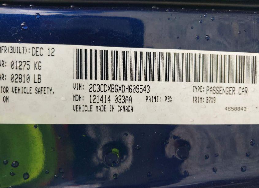 Photo 9 of 2013 Dodge Charger SE (VIN 2C3CDXBGXDH609543)