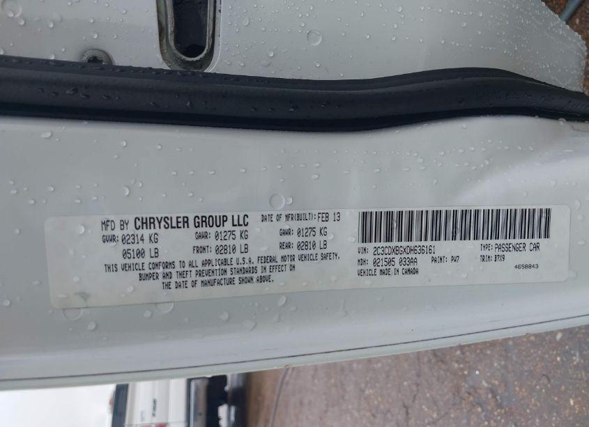 Photo 9 of 2013 Dodge Charger SE (VIN 2C3CDXBGXDH636161)