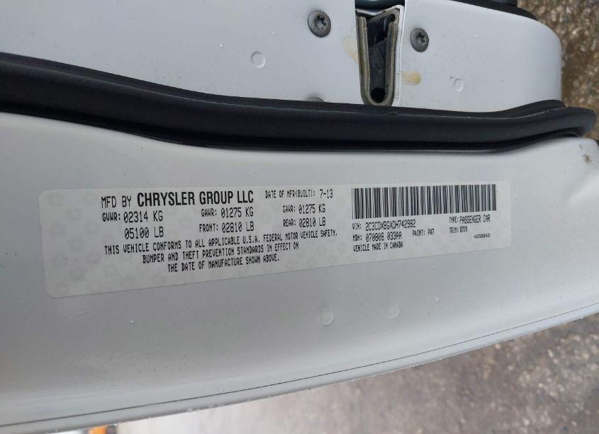 Photo 9 of 2013 Dodge Charger SE (VIN 2C3CDXBGXDH742982)