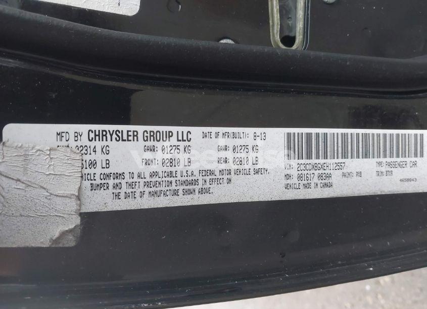 Photo 9 of 2014 Dodge Charger SE (VIN 2C3CDXBGXEH112557)