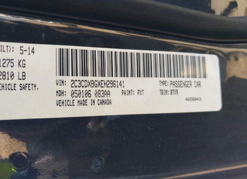 Photo 9 of 2014 Dodge Charger SE (VIN 2C3CDXBGXEH296141)