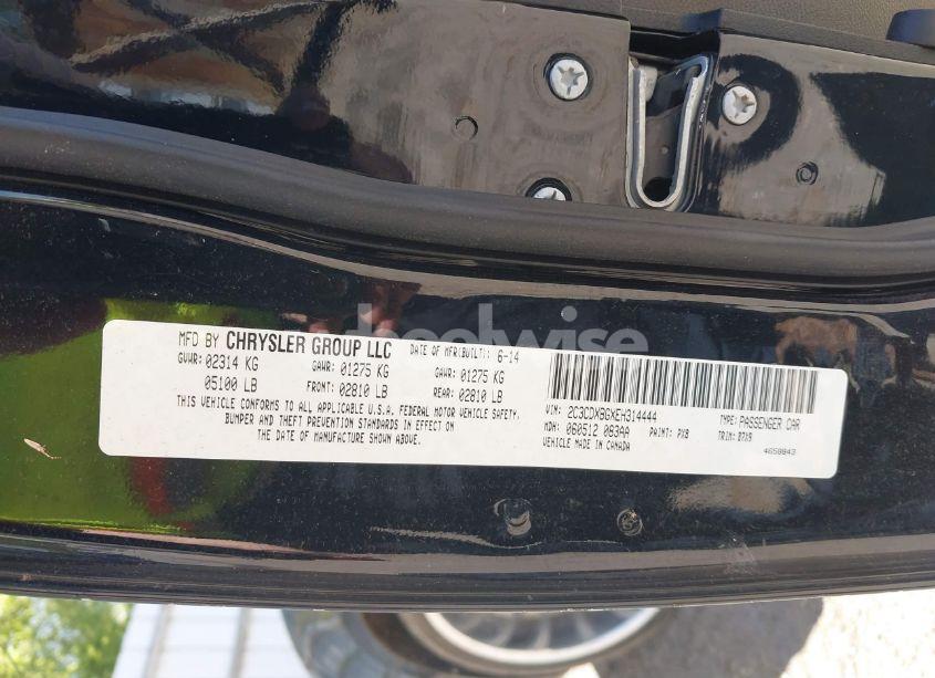 Photo 9 of 2014 Dodge Charger SE (VIN 2C3CDXBGXEH314444)