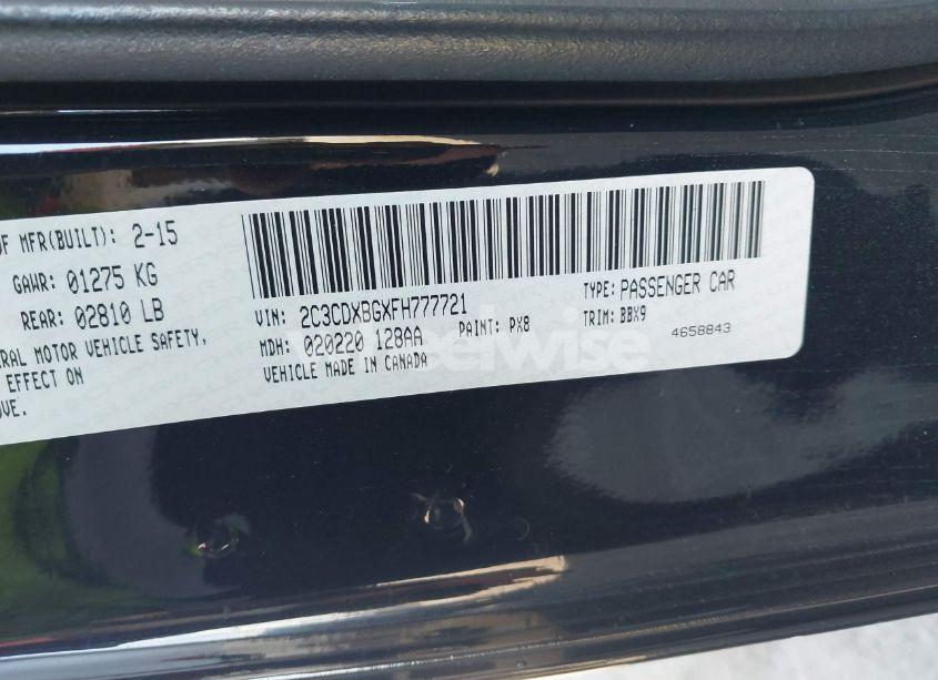 Photo 9 of 2015 Dodge Charger SE (VIN 2C3CDXBGXFH777721)