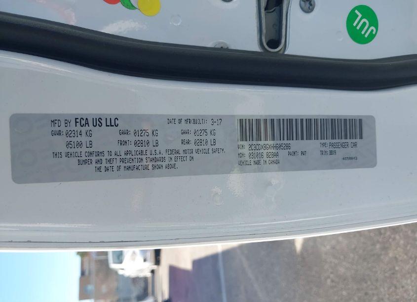 Photo 9 of 2017 Dodge Charger SE RWD (VIN 2C3CDXBGXHH605286)