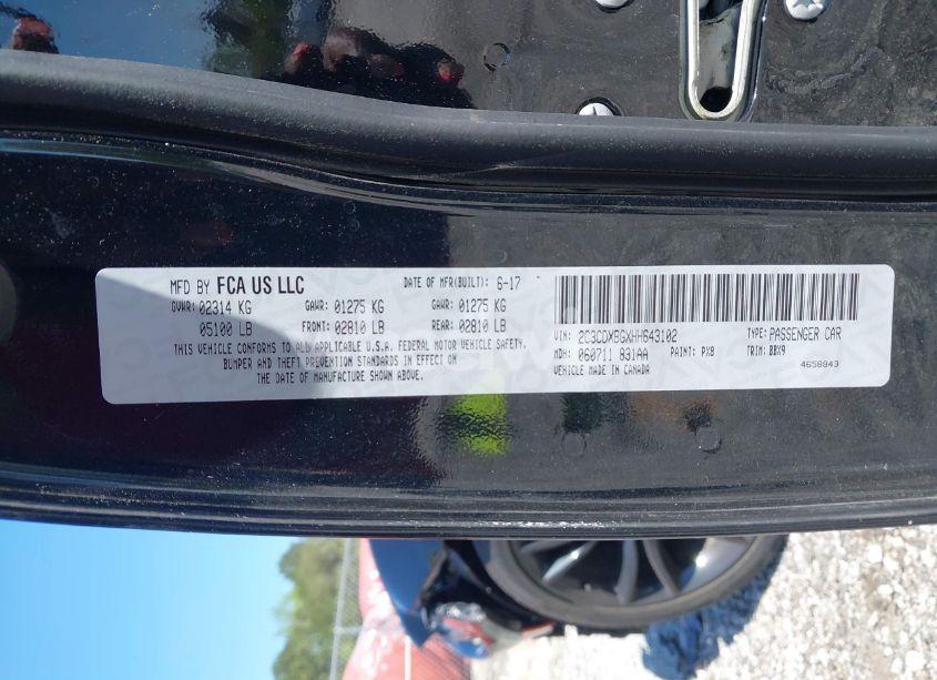 Photo 9 of 2017 Dodge Charger SE RWD (VIN 2C3CDXBGXHH643102)