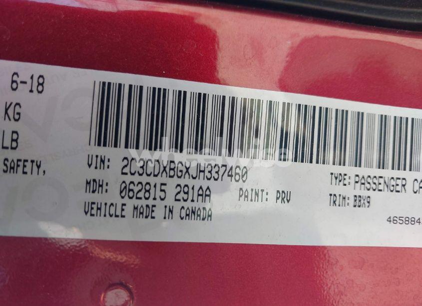 Photo 9 of 2018 Dodge Charger SXT RWD (VIN 2C3CDXBGXJH337460)