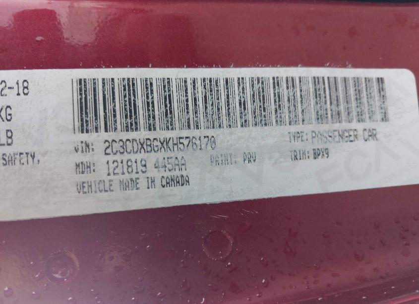 Photo 9 of 2019 Dodge Charger SXT RWD (VIN 2C3CDXBGXKH576170)