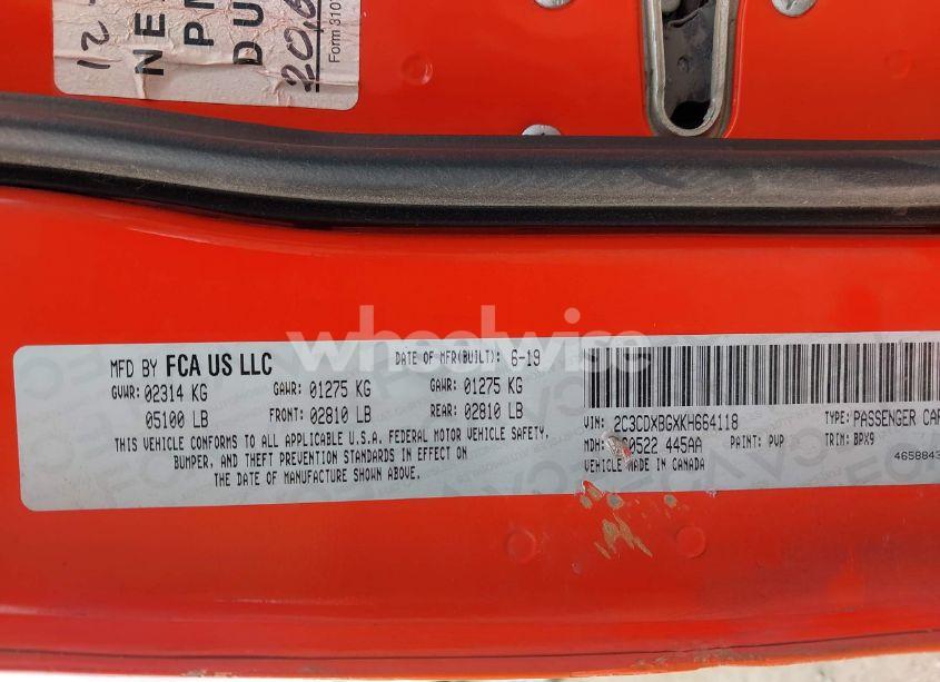 Photo 9 of 2019 Dodge Charger SXT RWD (VIN 2C3CDXBGXKH664118)