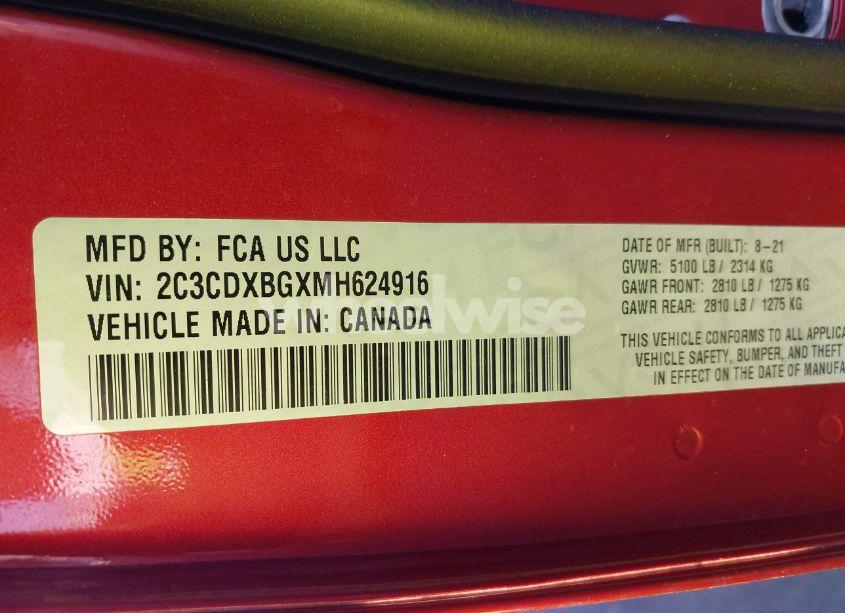 Photo 9 of 2021 Dodge Charger SXT RWD (VIN 2C3CDXBGXMH624916)