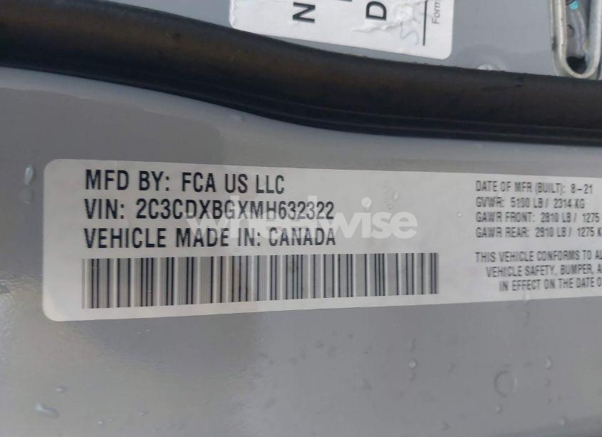 Photo 9 of 2021 Dodge Charger SXT RWD (VIN 2C3CDXBGXMH632322)