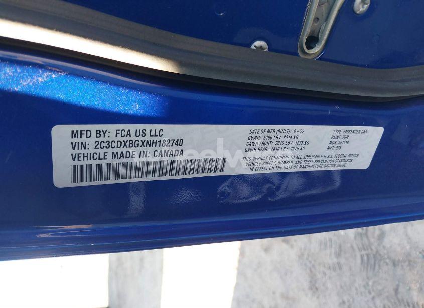 Photo 9 of 2022 Dodge Charger SXT RWD (VIN 2C3CDXBGXNH182740)